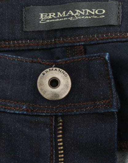 Ermanno Scervino Blauwe Slim Fit Jeans, Skinny Leg, Stretch.
