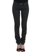 Pantalons en jean slim verts à jambes droites et stretch d'Ermanno Scervino