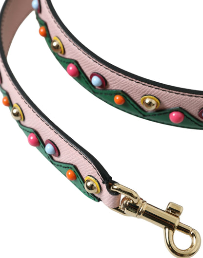 Bandoulière accessoire pour sac à main en cuir rose Dolce & Gabbana