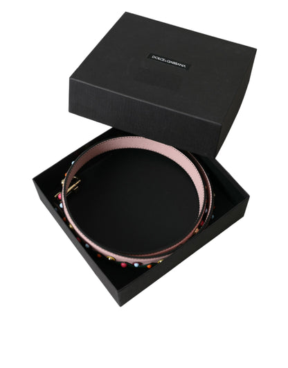 Bandoulière accessoire pour sac à main en cuir rose Dolce & Gabbana