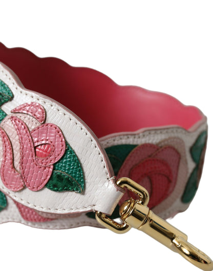 Bandoulière accessoire en cuir blanc à fleurs Dolce & Gabbana