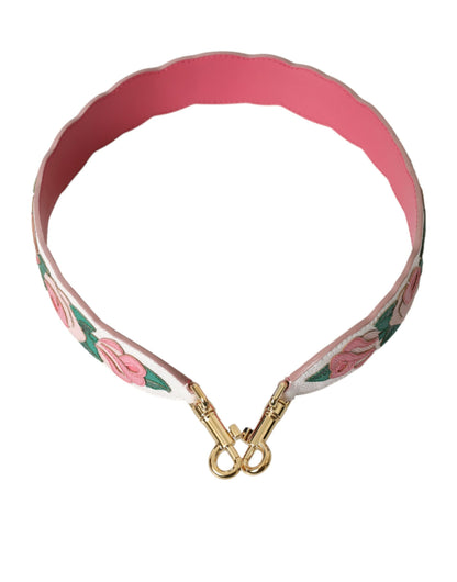 Bandoulière accessoire en cuir blanc à fleurs Dolce & Gabbana