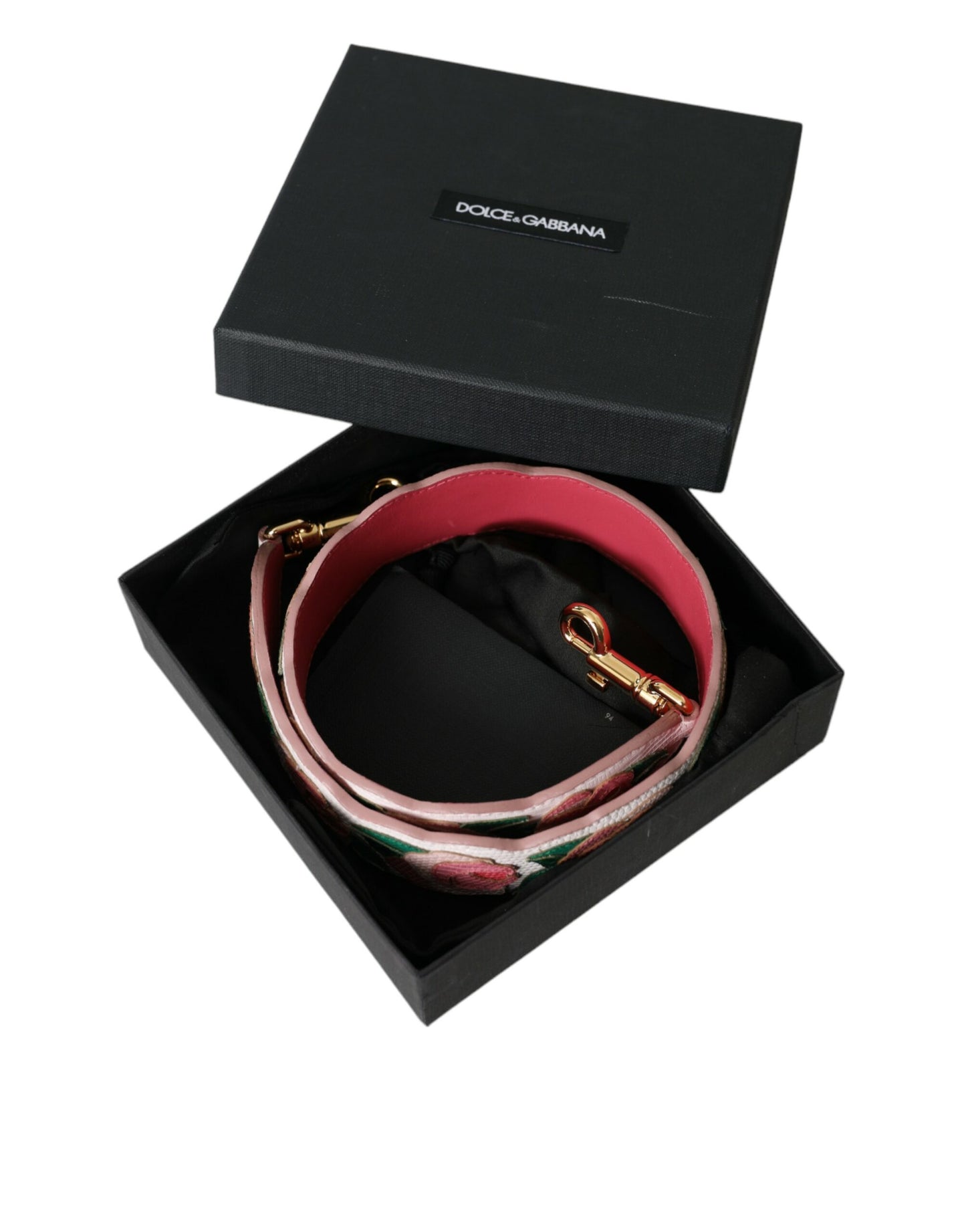 Bandoulière accessoire en cuir blanc à fleurs Dolce & Gabbana