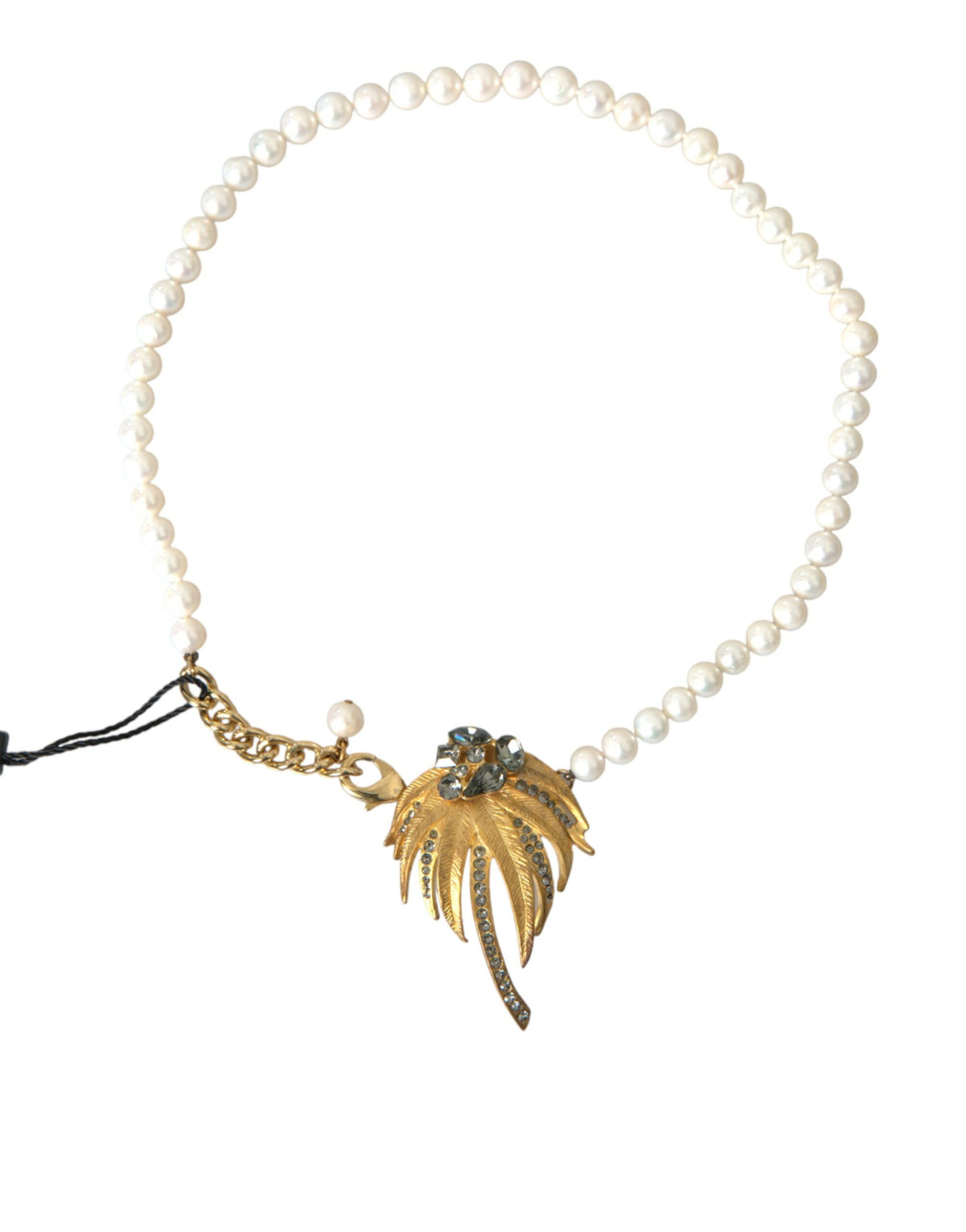 Collier Pendentif Arbre en Cristal et Perles Fausses Dolce & Gabbana