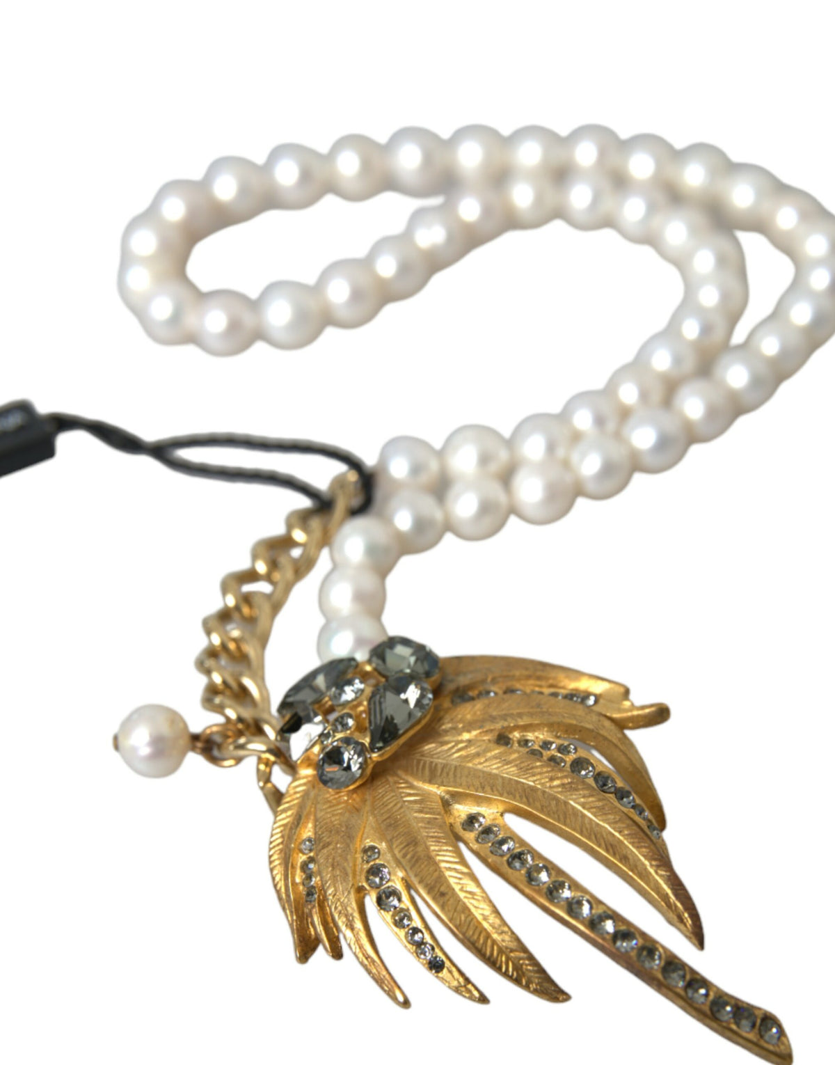 Collier Pendentif Arbre en Cristal et Perles Fausses Dolce & Gabbana