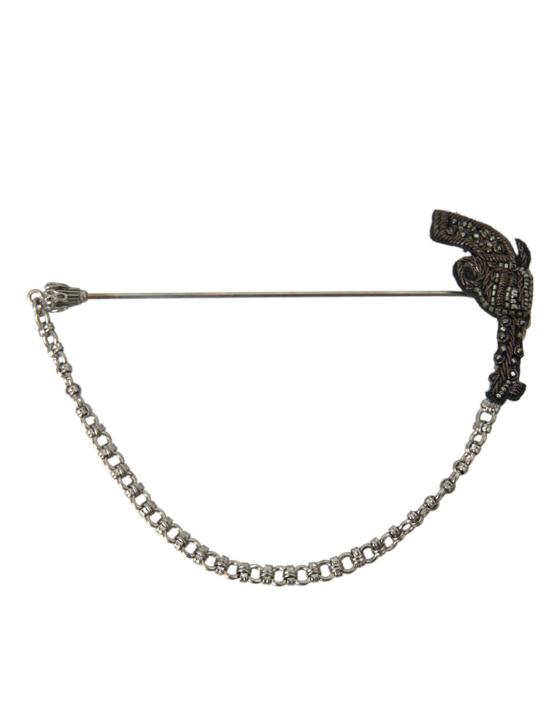 Broche revolver en laiton et cuivre Dolce & Gabbana pour homme