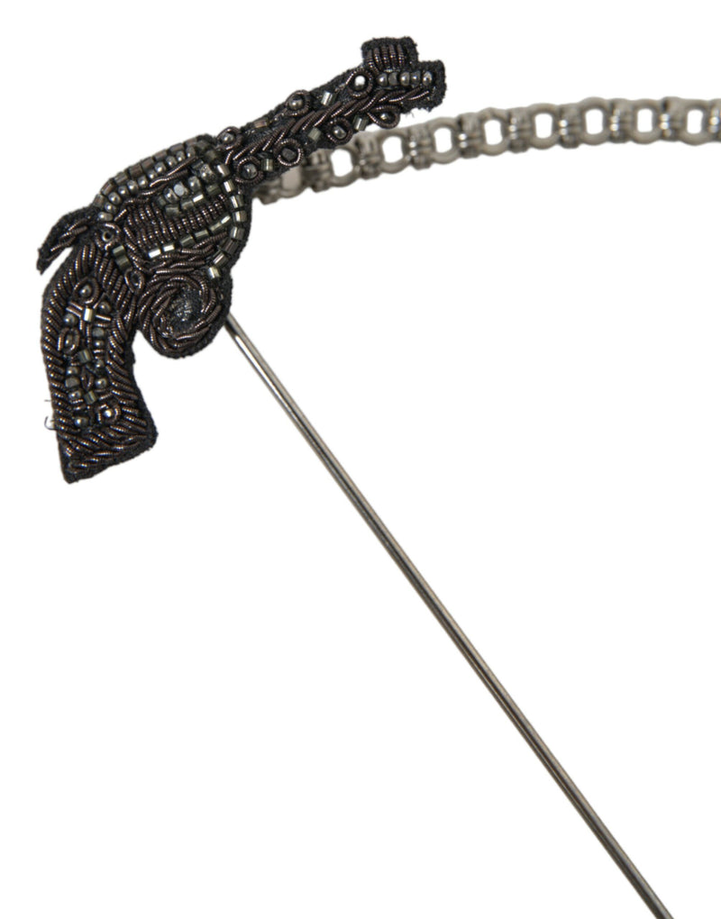 Broche revolver en laiton et cuivre Dolce & Gabbana pour homme