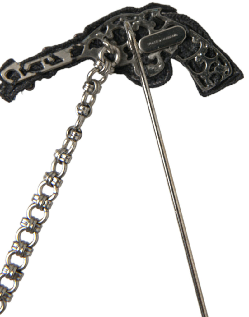 Broche revolver en laiton et cuivre Dolce & Gabbana pour homme
