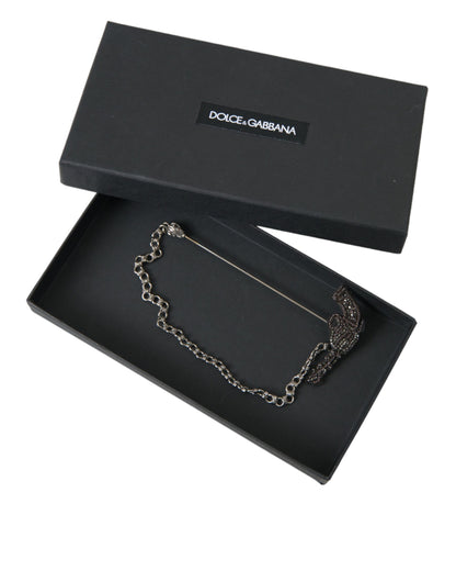 Dolce & Gabbana Messing Koper Zijde Revolver Pistool Heren Broche Revers Pin