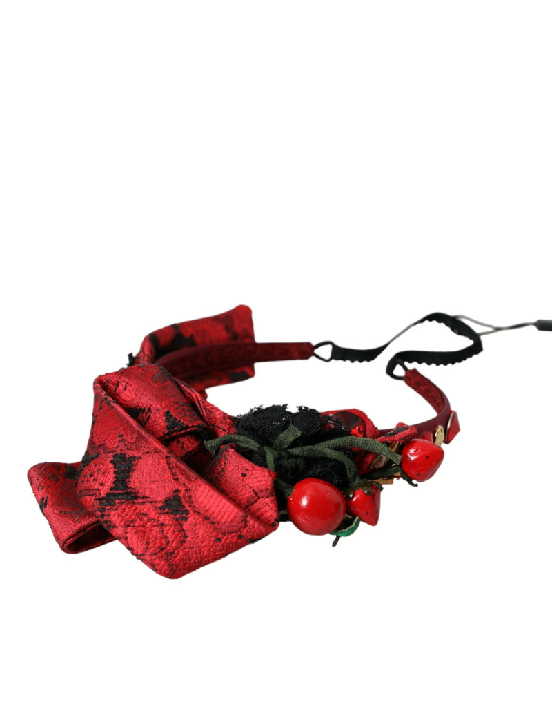 Dolce & Gabbana Red Cherry Sicily Embellished Diadem