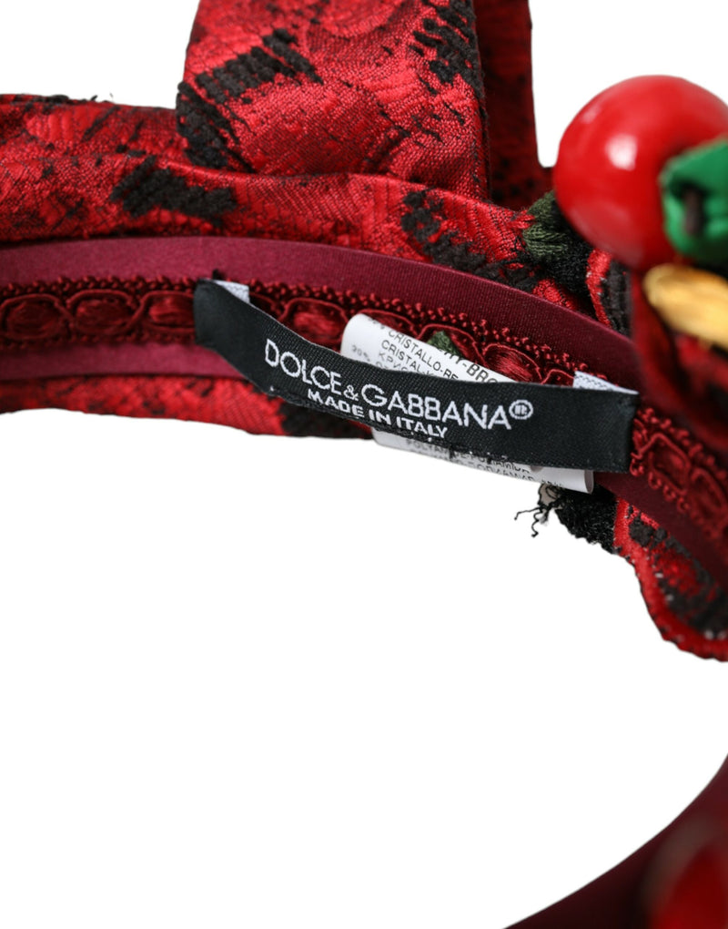 Dolce & Gabbana Red Cherry Sicily Embellished Diadem