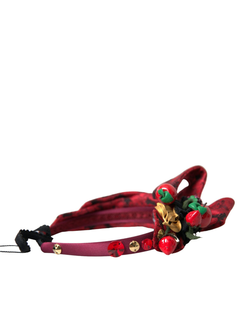 Dolce & Gabbana Red Cherry Sicily Embellished Diadem