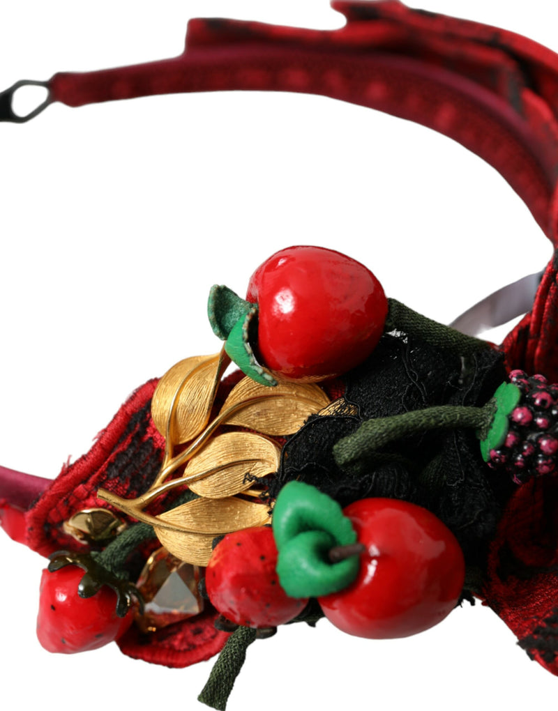Dolce & Gabbana Red Cherry Sicily Embellished Diadem