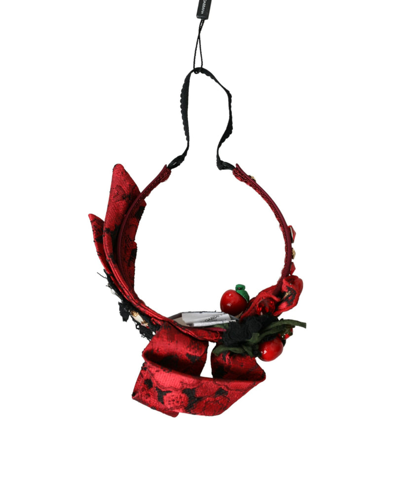 Dolce & Gabbana Red Cherry Sicily Embellished Diadem