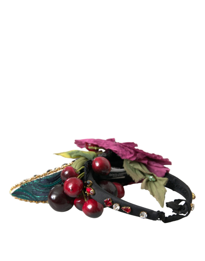 Dolce & Gabbana Red Watermelon Cherry Crystal Hairband Diadem