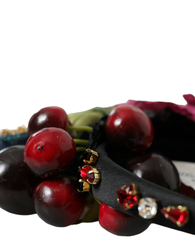 Dolce & Gabbana Red Watermelon Cherry Crystal Hairband Diadem