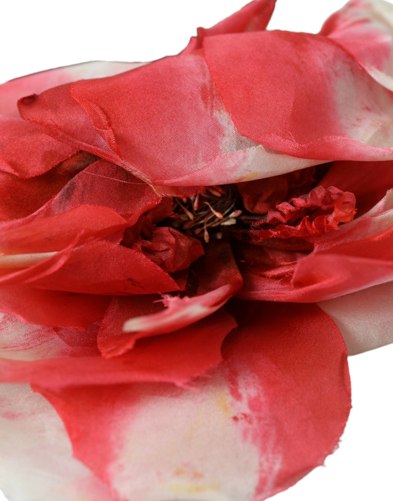 Dolce & Gabbana Multicolor Floral Applique Silk Headband Diadem