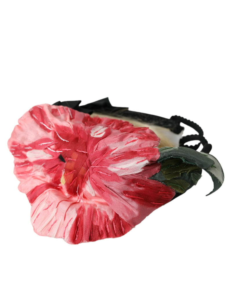 Dolce & Gabbana Black Viscose White Hair Parrucchiera Headband