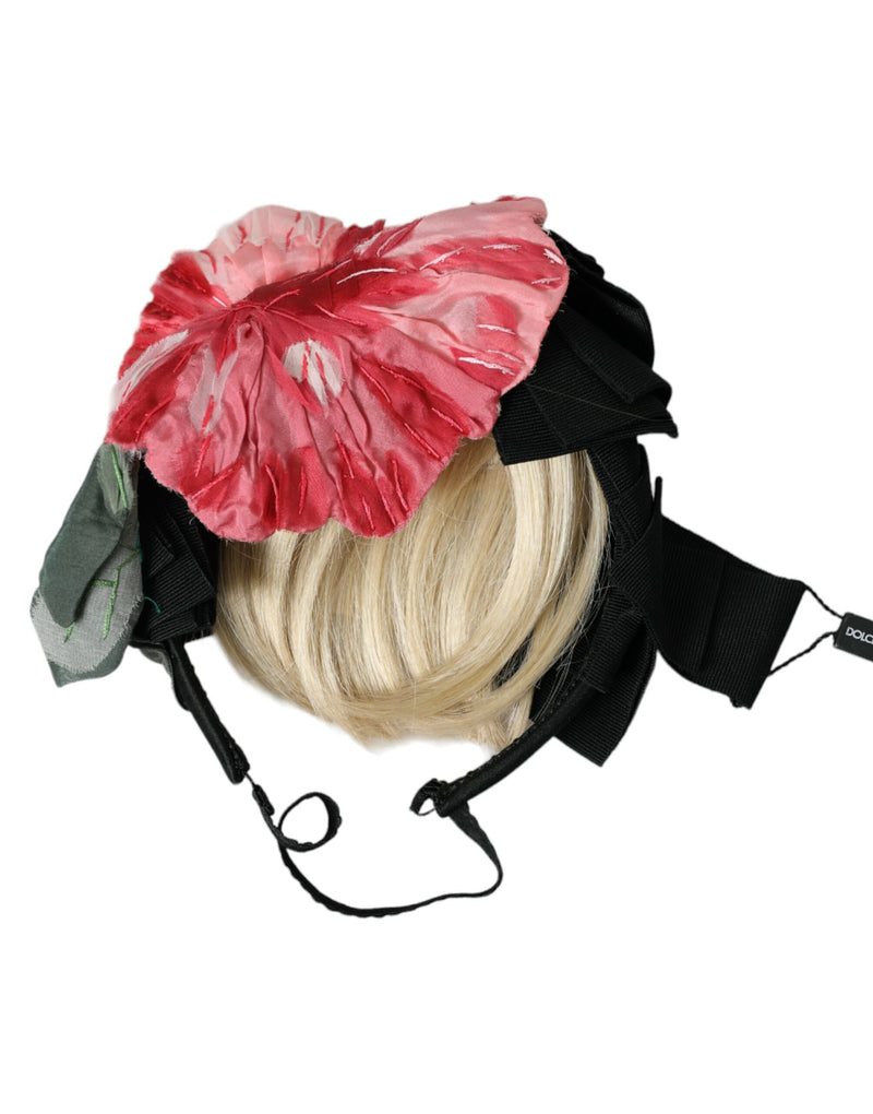 Dolce & Gabbana Black Viscose White Hair Parrucchiera Headband