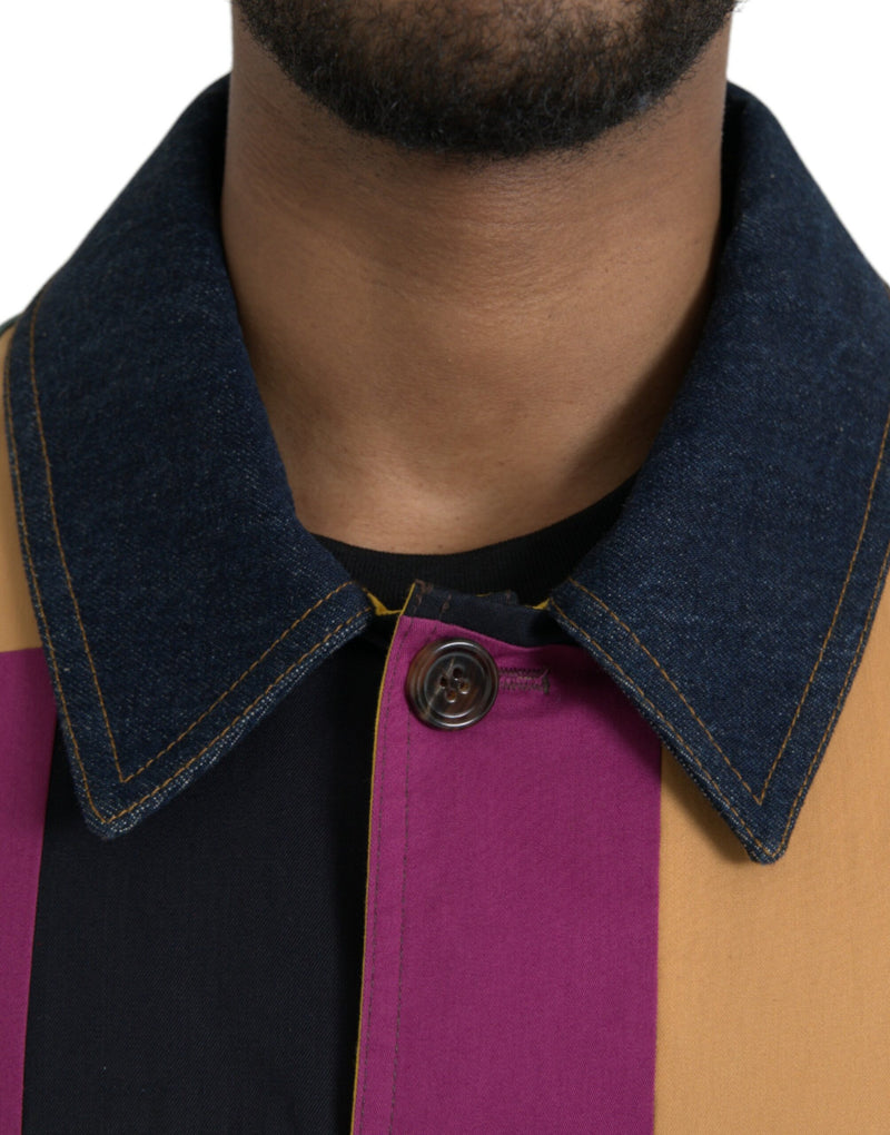 Dolce & Gabbana Multicolour Patchwork Jasje met Kraag van Katoen