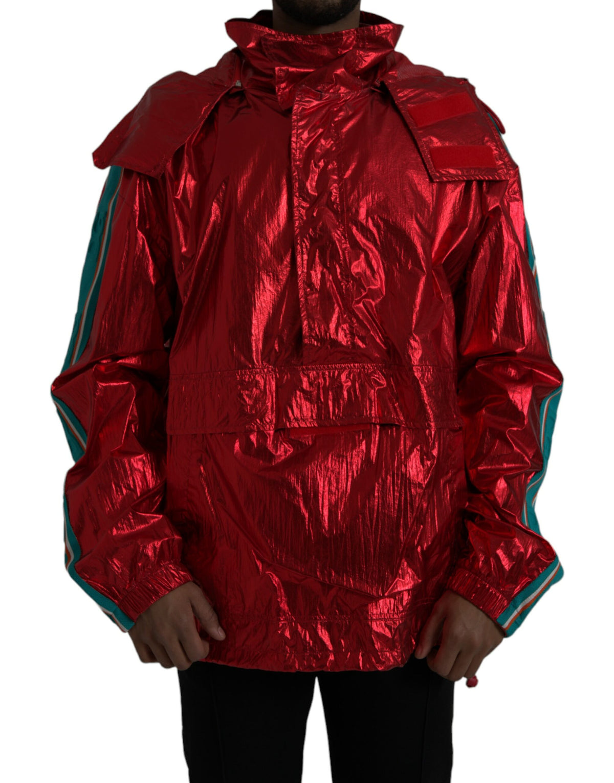 Sweat à capuche en nylon rouge de Dolce & Gabbana