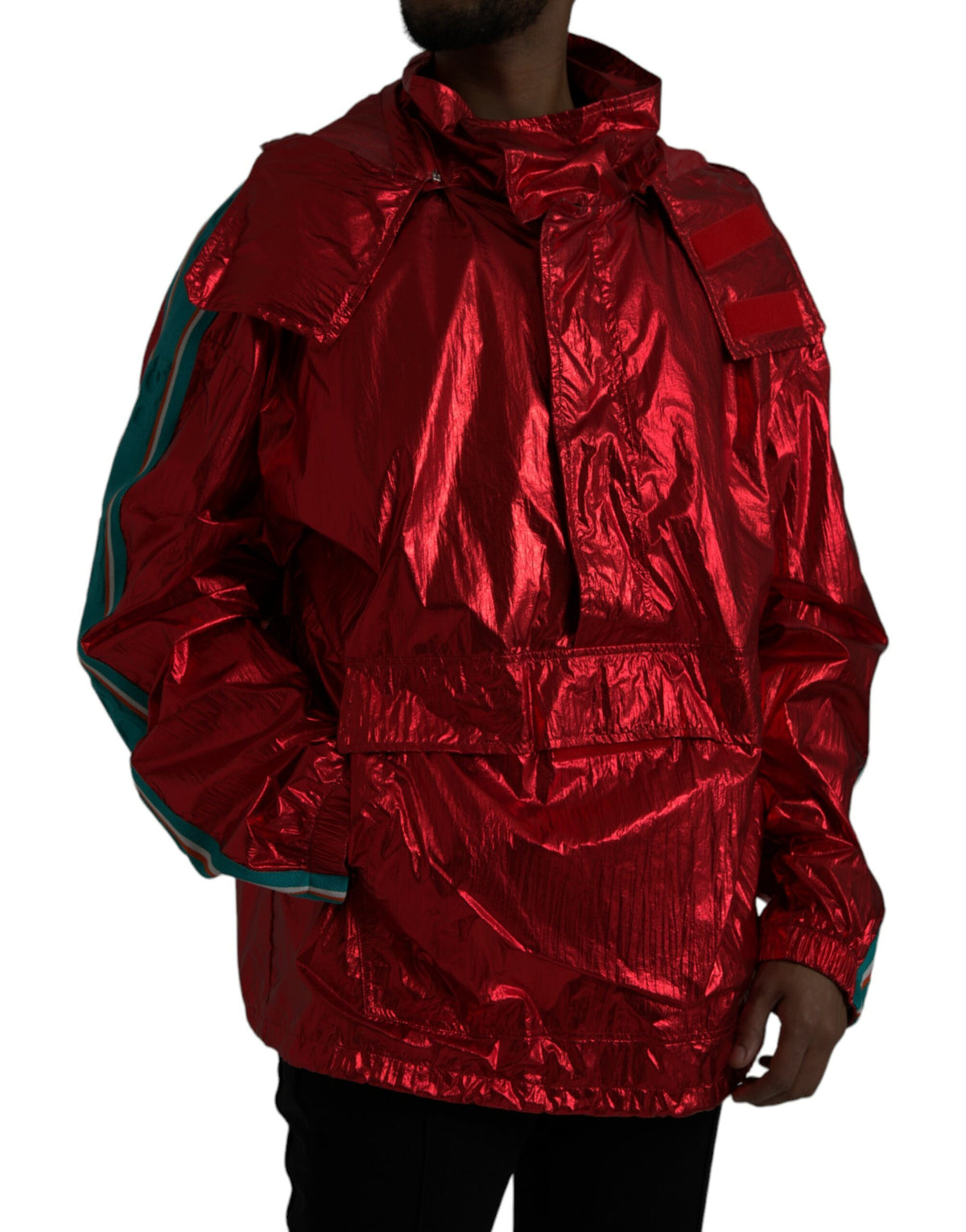 Sweat à capuche en nylon rouge de Dolce & Gabbana
