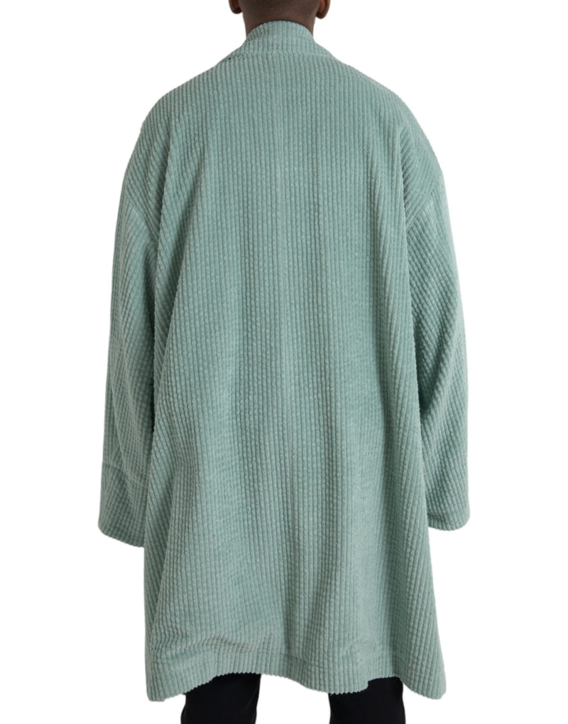 Dolce & Gabbana blauw, dubbelgeknopt, corduroy katoenen jack