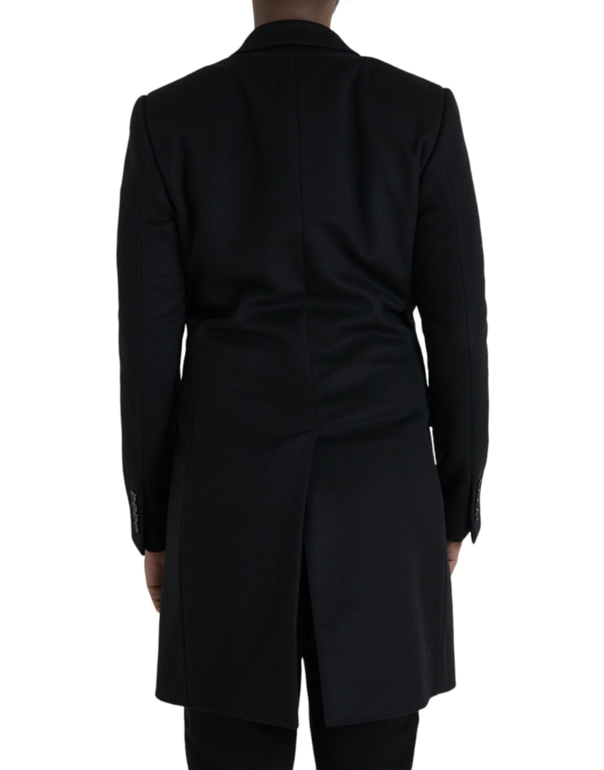Dolce & Gabbana Trench-manteau noir à simple boutonnage