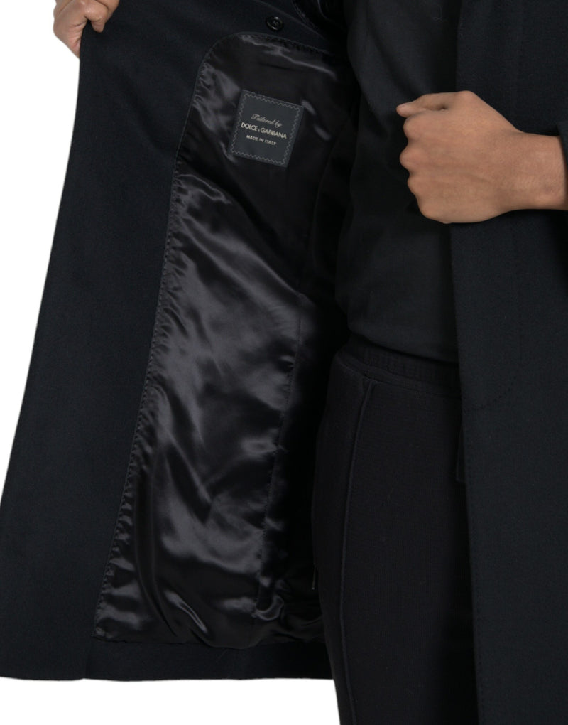 Dolce & Gabbana Zwarte, Enkellaags Trenchcoat