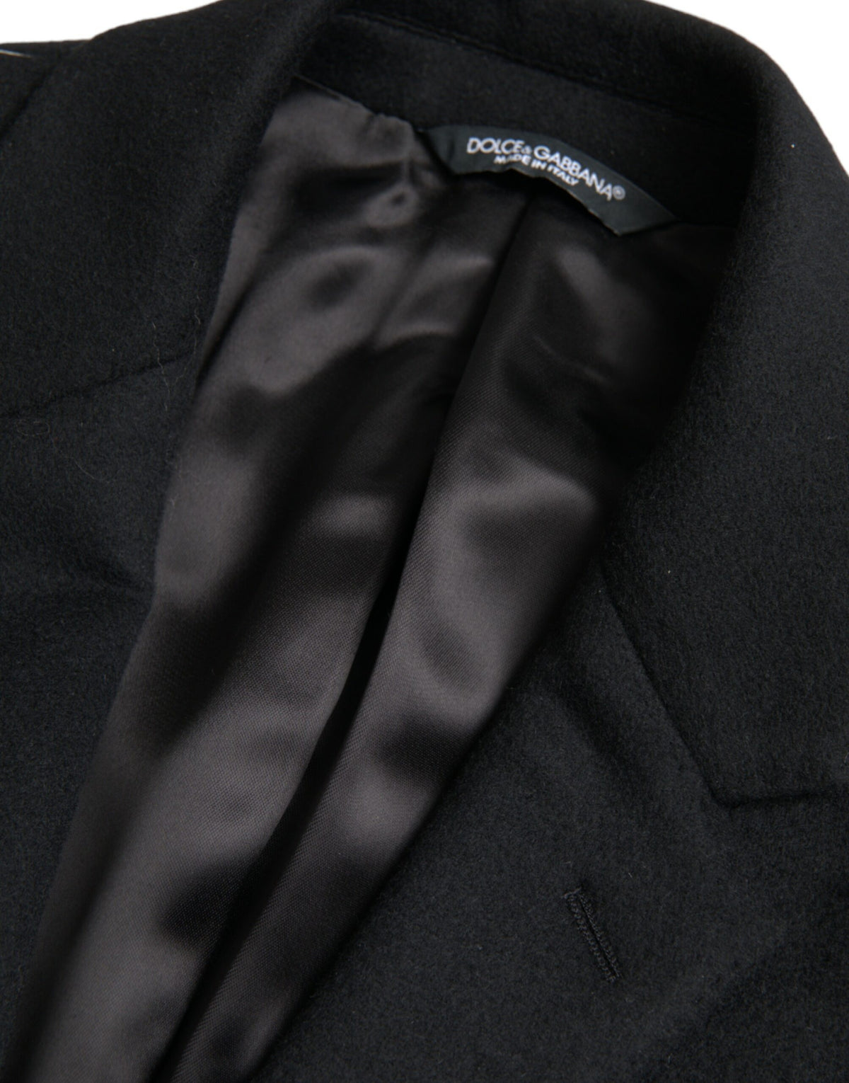 Dolce & Gabbana Trench-manteau noir à simple boutonnage