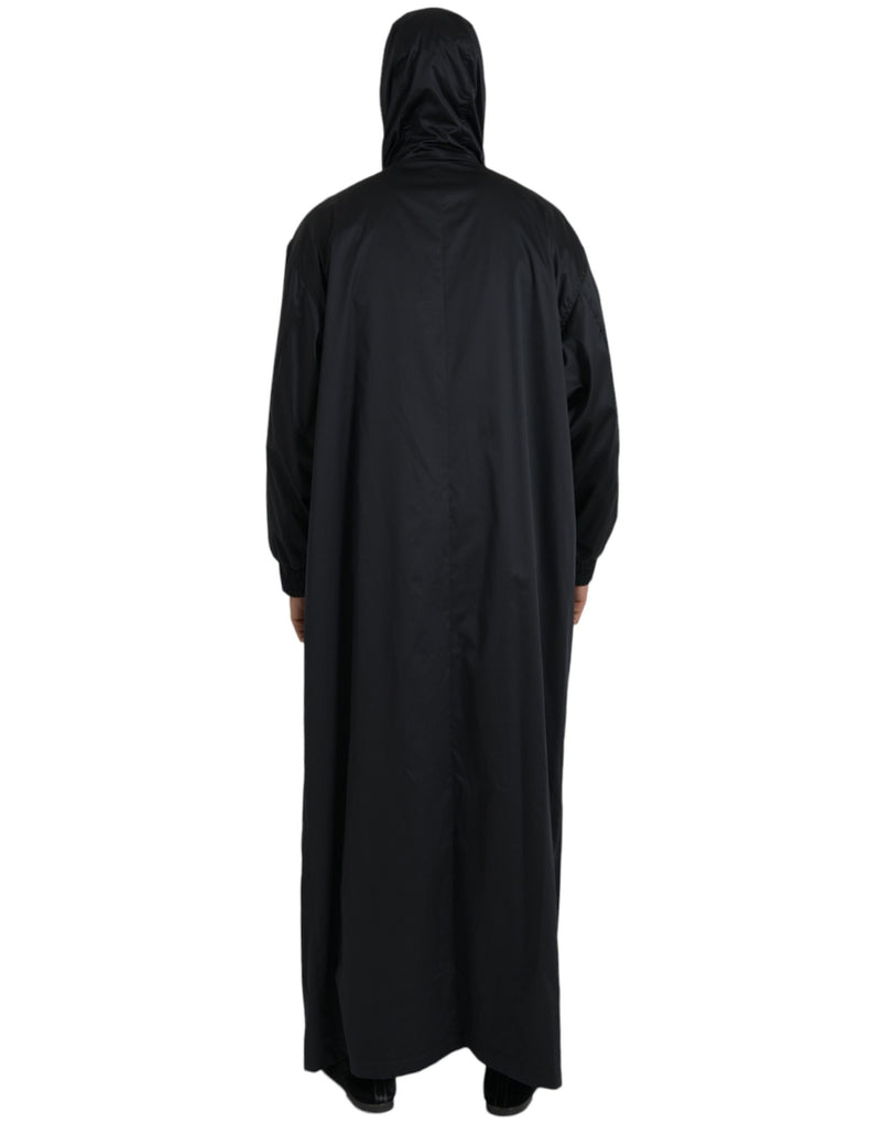 Dolce & Gabbana Zwarte Polyester Windbreakerjas met Capuchon