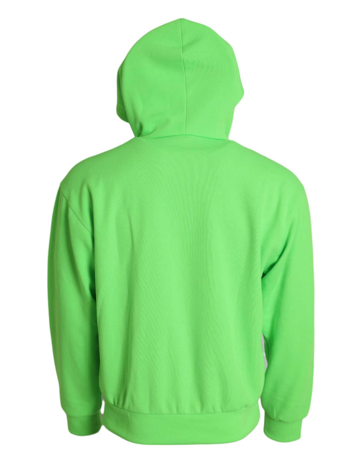 Pull à capuche à fermeture éclair intégrale en vert néon de Dolce &amp; Gabbana