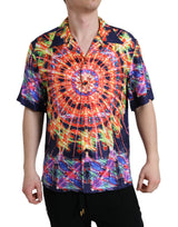 Chemise décontractée en soie multicolore Luminarie de Dolce &amp; Gabbana