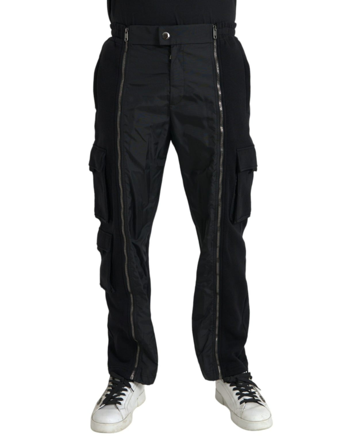 Pantalon skinny en coton mélangé noir de Dolce &amp; Gabbana