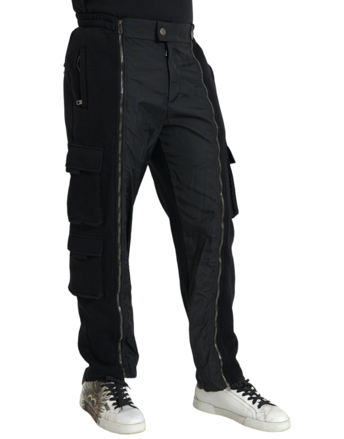 Pantalon skinny en coton mélangé noir de Dolce &amp; Gabbana