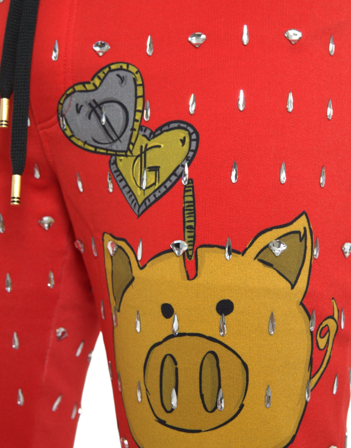 Pantalon de jogging Dolce &amp; Gabbana rouge, année du cochon.