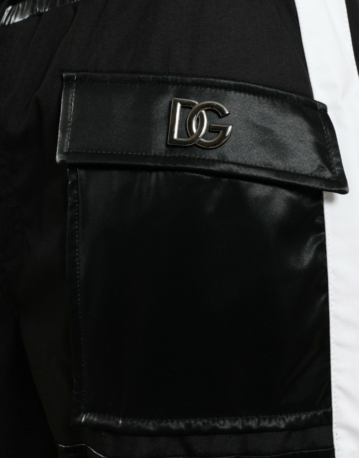 Pantalon de jogging cargo en nylon noir Dolce &amp; Gabbana pour homme