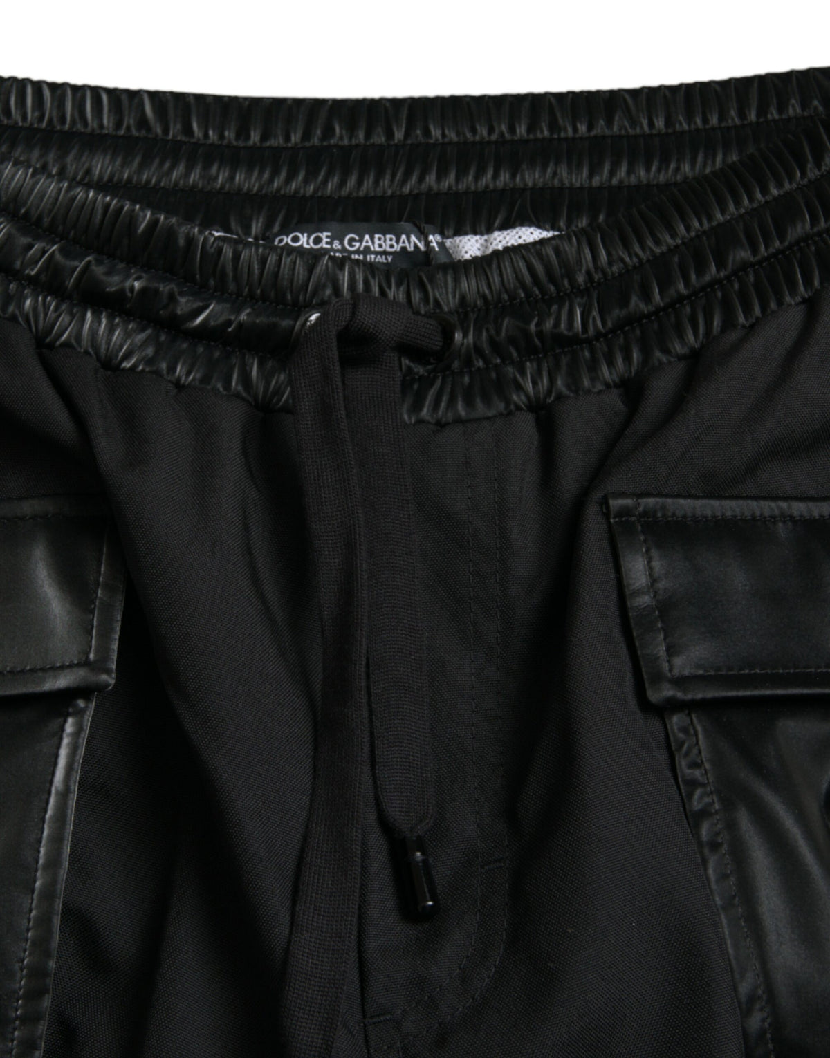 Pantalon de jogging cargo en nylon noir Dolce &amp; Gabbana pour homme