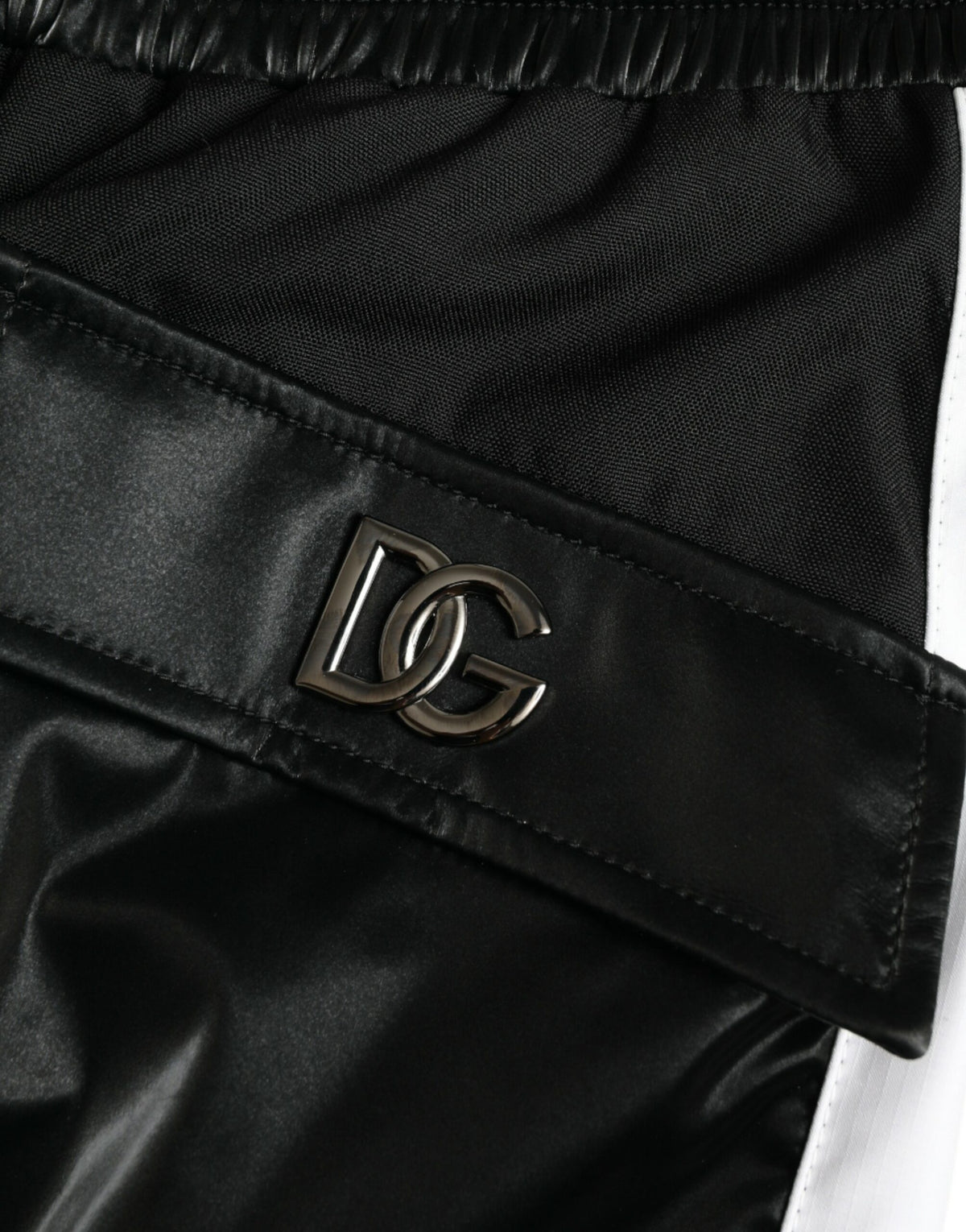 Pantalon de jogging cargo en nylon noir Dolce &amp; Gabbana pour homme