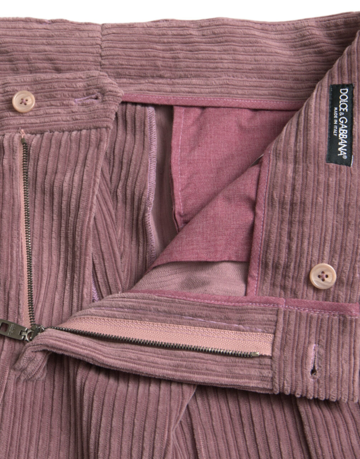 Pantalon skinny en coton extensible à carreaux violet de Dolce &amp; Gabbana
