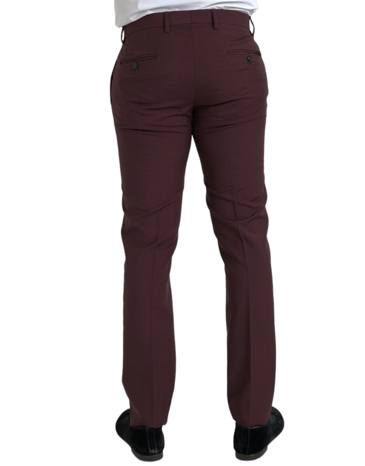Pantalon tailleur slim en laine marron pour homme de Dolce &amp; Gabbana