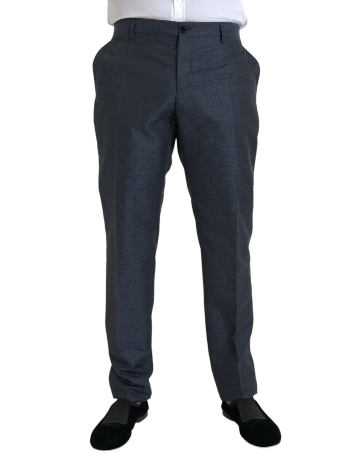 Pantalon tailleur slim en laine bleue pour homme de Dolce &amp; Gabbana