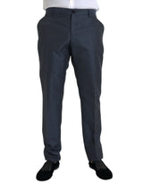 Pantalon tailleur slim en laine bleue pour homme de Dolce &amp; Gabbana