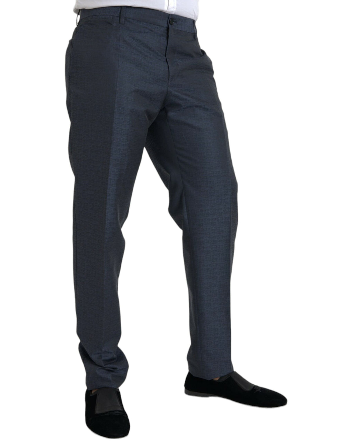 Pantalon tailleur slim en laine bleue pour homme de Dolce &amp; Gabbana