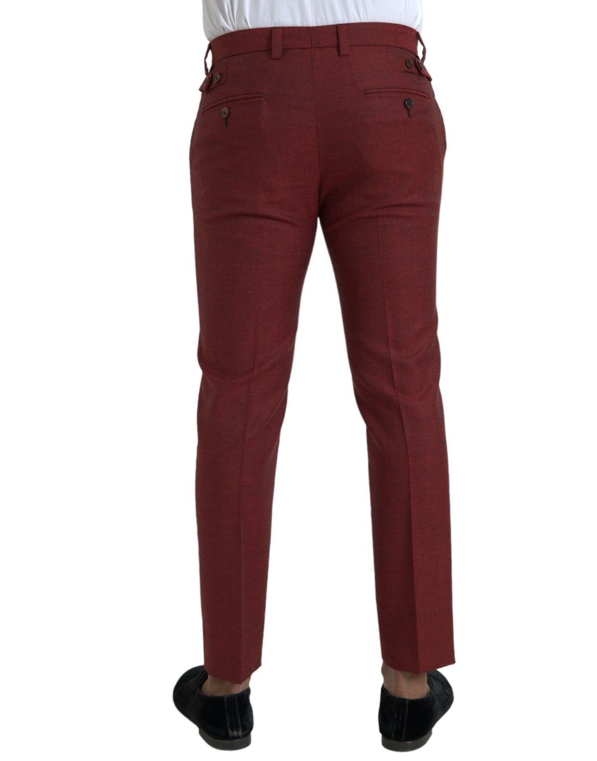 Pantalon tailleur slim en laine marron pour homme de Dolce &amp; Gabbana