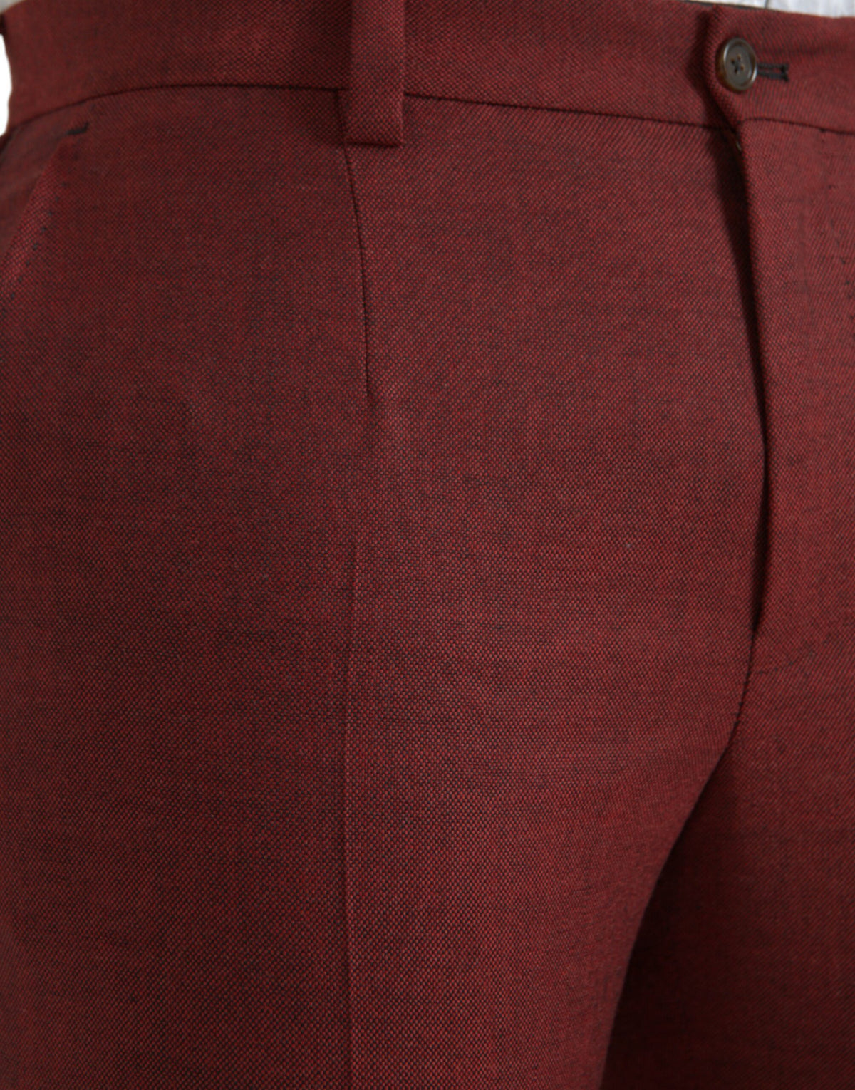 Pantalon tailleur slim en laine marron pour homme de Dolce &amp; Gabbana