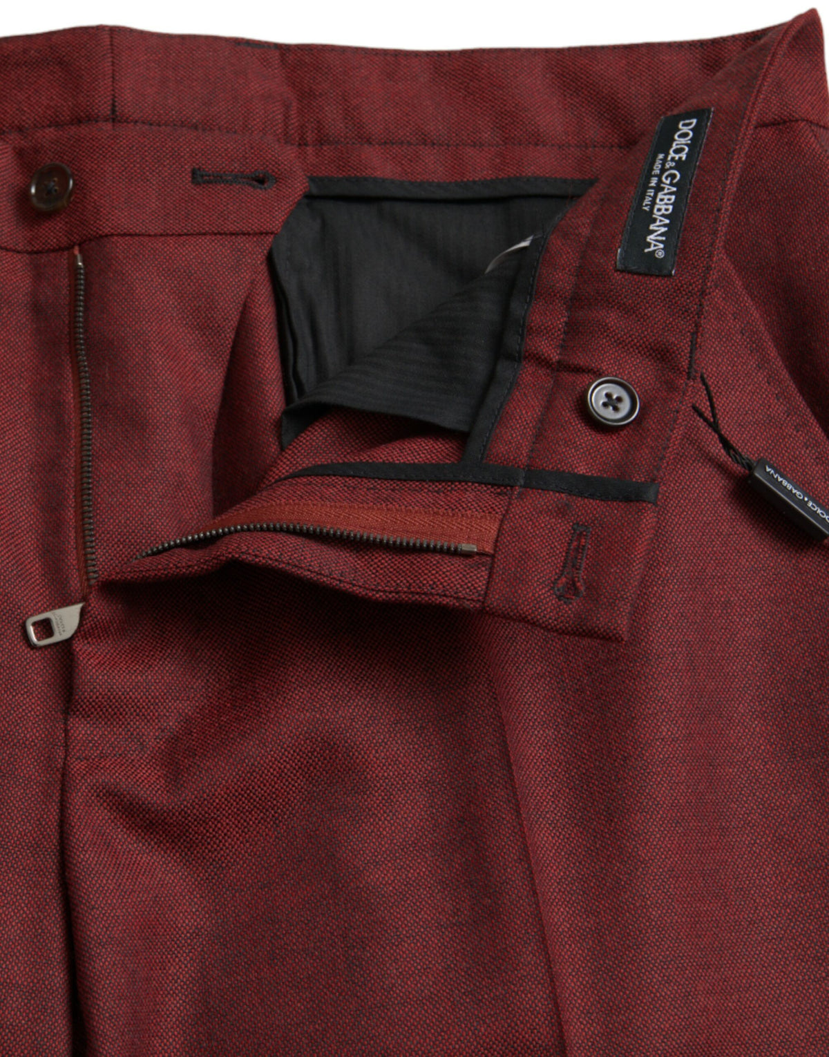 Pantalon tailleur slim en laine marron pour homme de Dolce &amp; Gabbana