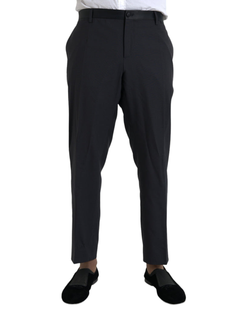 Dolce &amp; Gabbana Blauwe wollen heren skinny dressbroek