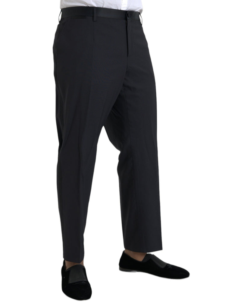 Dolce &amp; Gabbana Blauwe wollen heren skinny dressbroek