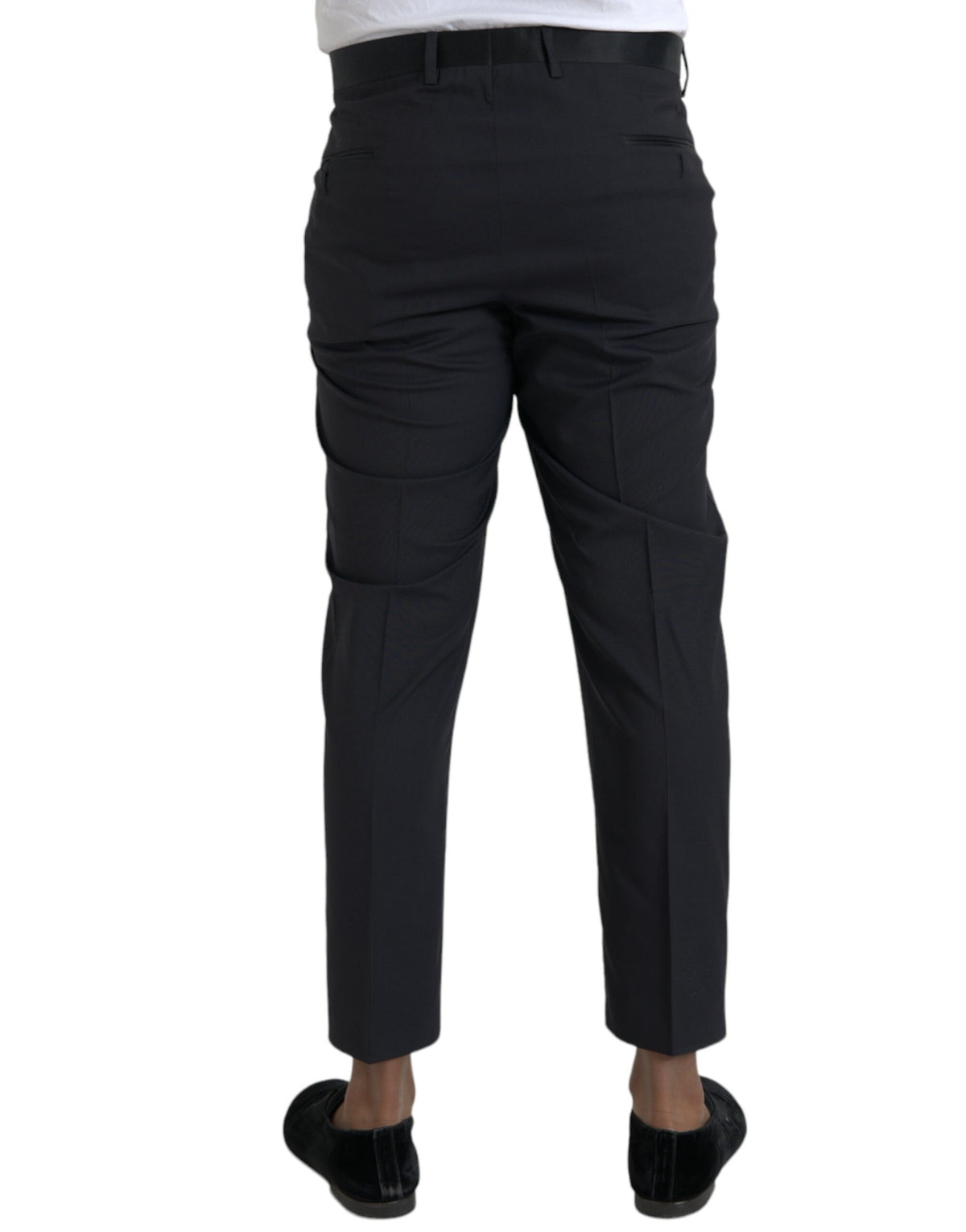 Pantalon tailleur slim en laine bleue pour homme de Dolce &amp; Gabbana